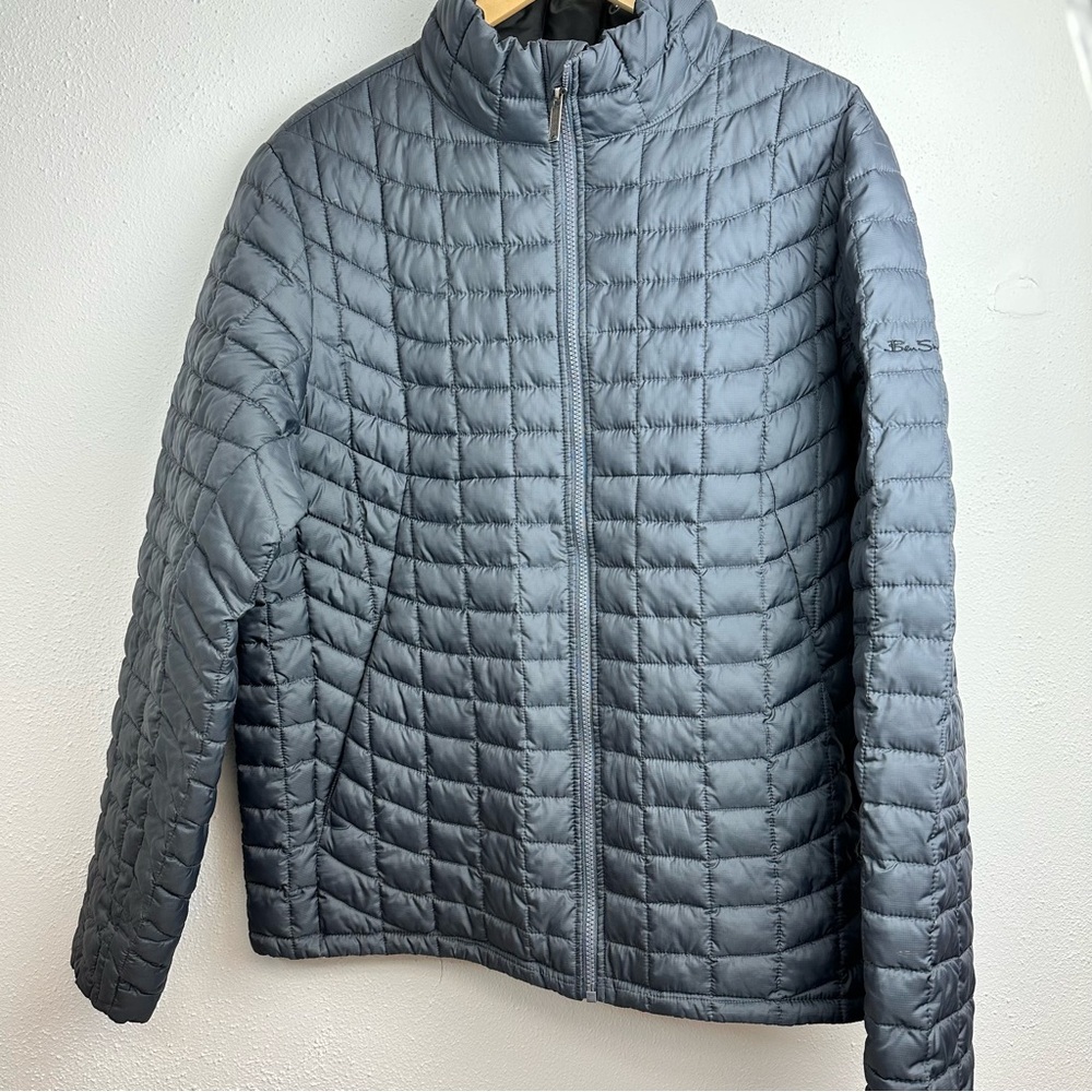 Ben Sherman Mens Full Zip Quilted Lightweight Puffer Jacket Black Size L